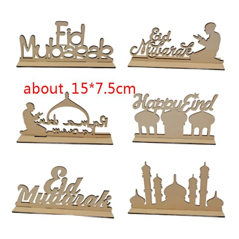 

Islamic Pendant Party Wooden Ornaments Kareem Eid Mubarak Decoration Ramadan
