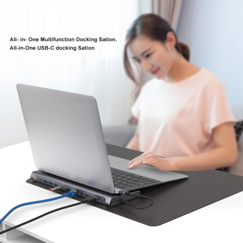 Концентратор типа C 12 в 1 Thunderbolt 3 с портом USB для передачи данных 87 Вт PD 4K HDMI слоты