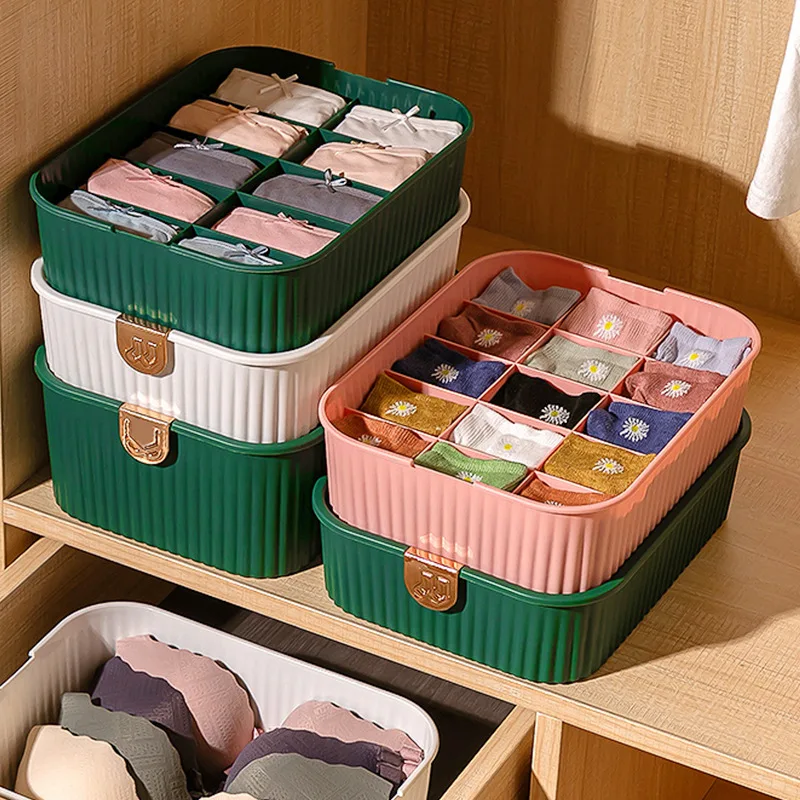 

1set Underwear Organizer Foldable Home Cabinet Divider Storage Box Closet Organizer Drawer Socks Shorts Bra Storage Boxs