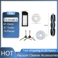 for ecovacs deebot x1 omni turbo hepa filter main side brush cleaning mop cloth vacuum cleaner sweeping robot replacement parts