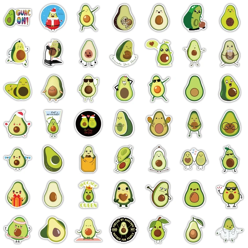 100pcs Cute Avocado Sticker for Laptop Water Bottle Stickers Girls Kids Gift X3UF | Tablet Decals