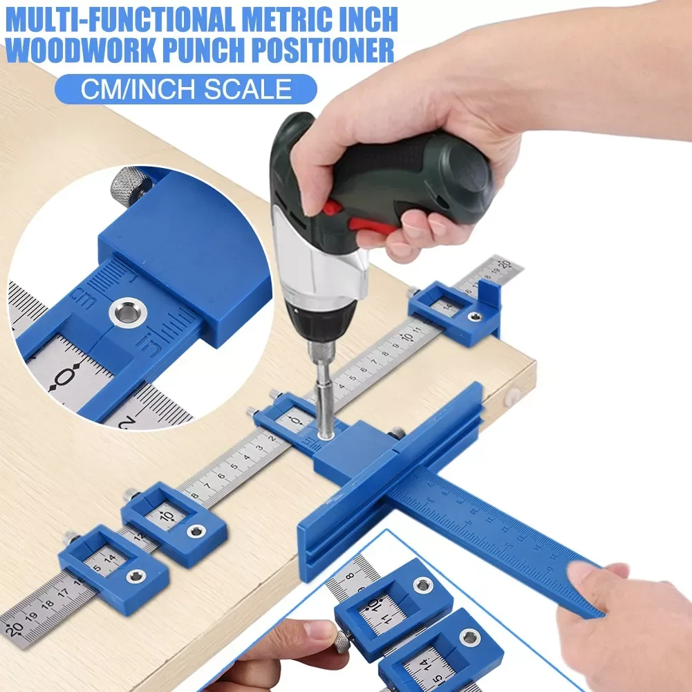 

Drilling Dowelling Hole Saw Locator Furniture Woodworking Joinery Hand Tool Multi function Drill Punch Locator Kits