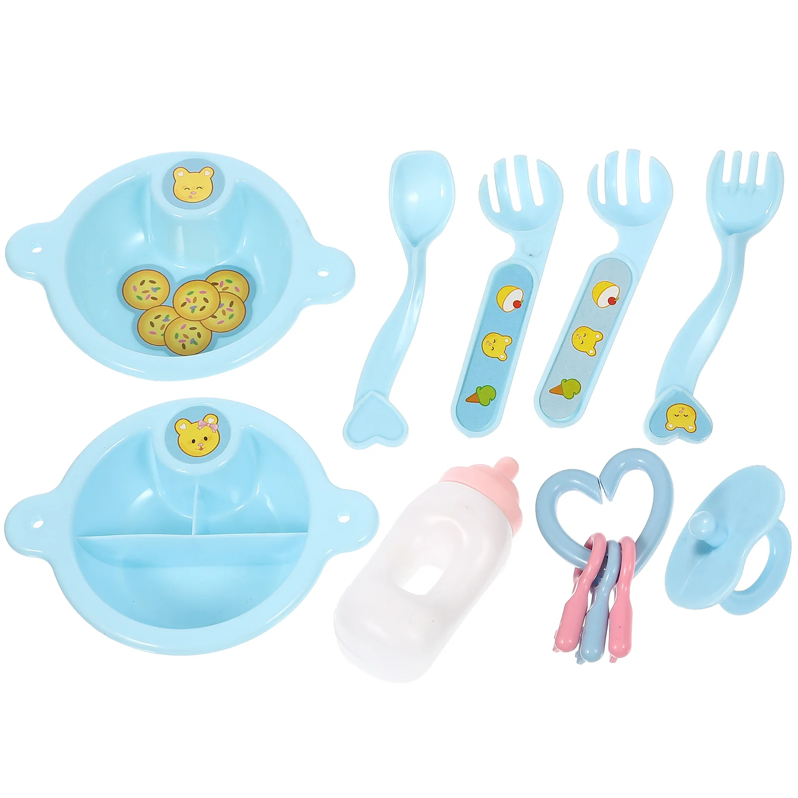 

Toys Pretend House Kidstoy Kitchen Feeding Spoon Tableware Miniature Baby Play Accessories Bottle Flatwaremini Serving Pacifier