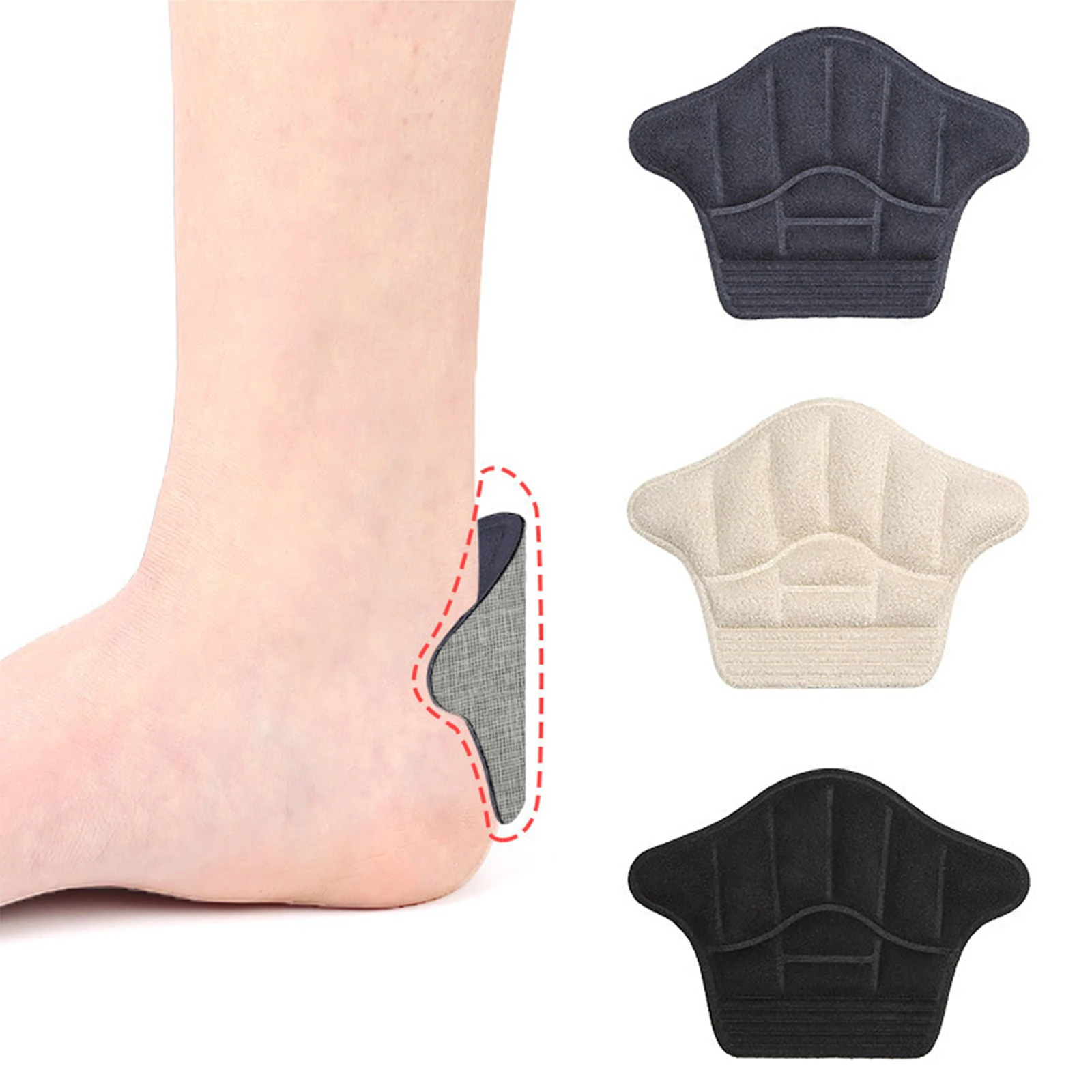 

2pcs Insoles Patch Heel Pads For Sport Shoes Adjustable Size Antiwear Feet Pad Cushion Insert Insole Heel Protector Back Sticker