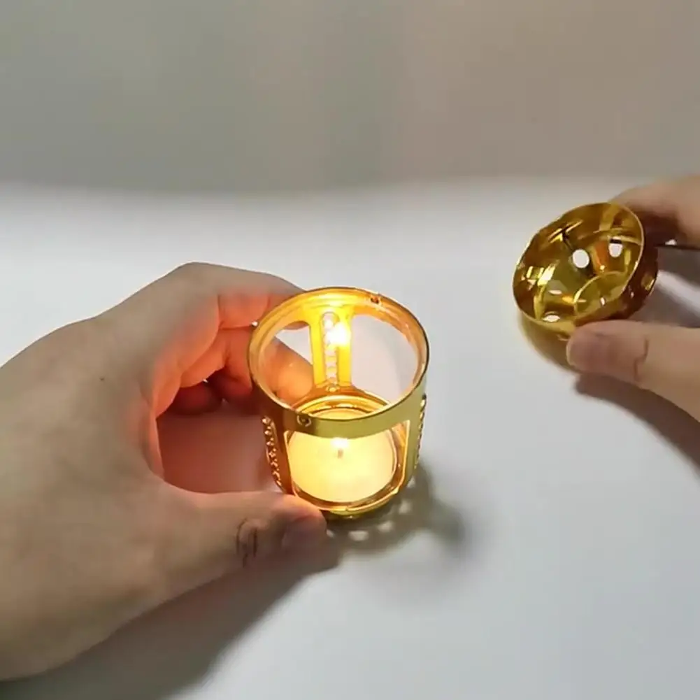 

Полезный износостойкий ночник для кемпинга, подсвечник из алюминиевого сплава для чайного освещения, мини-держатель для кемпинга на открыт...