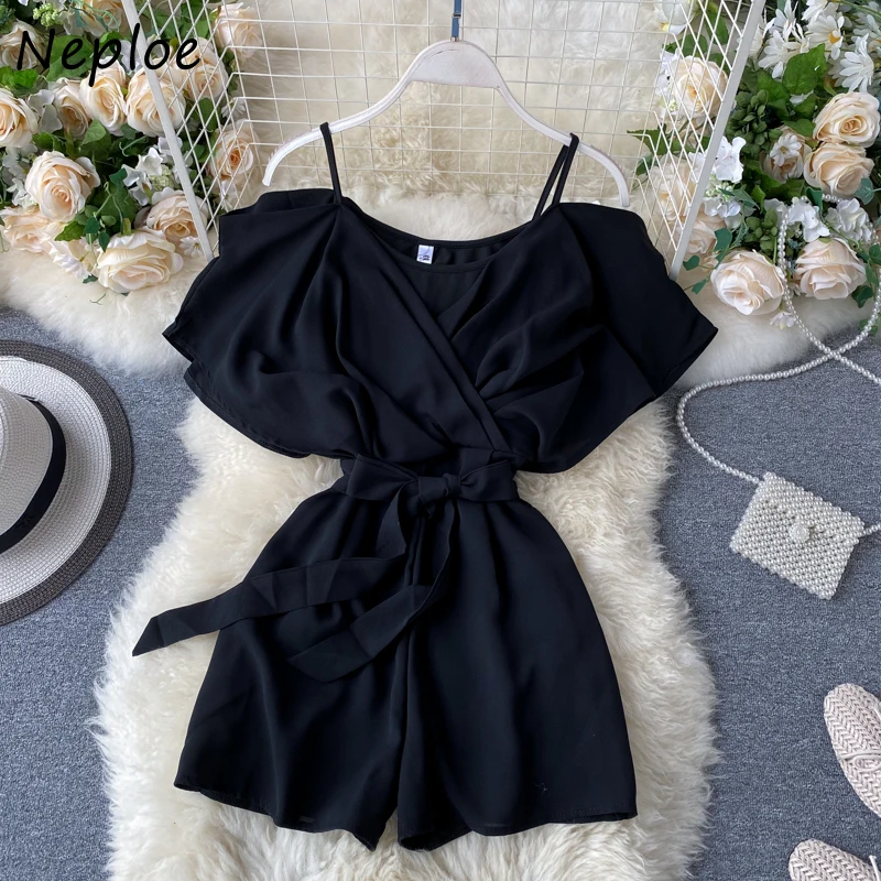 Женский комбинезон на бретельках Neploe с открытыми плечами Новинка лета 2024