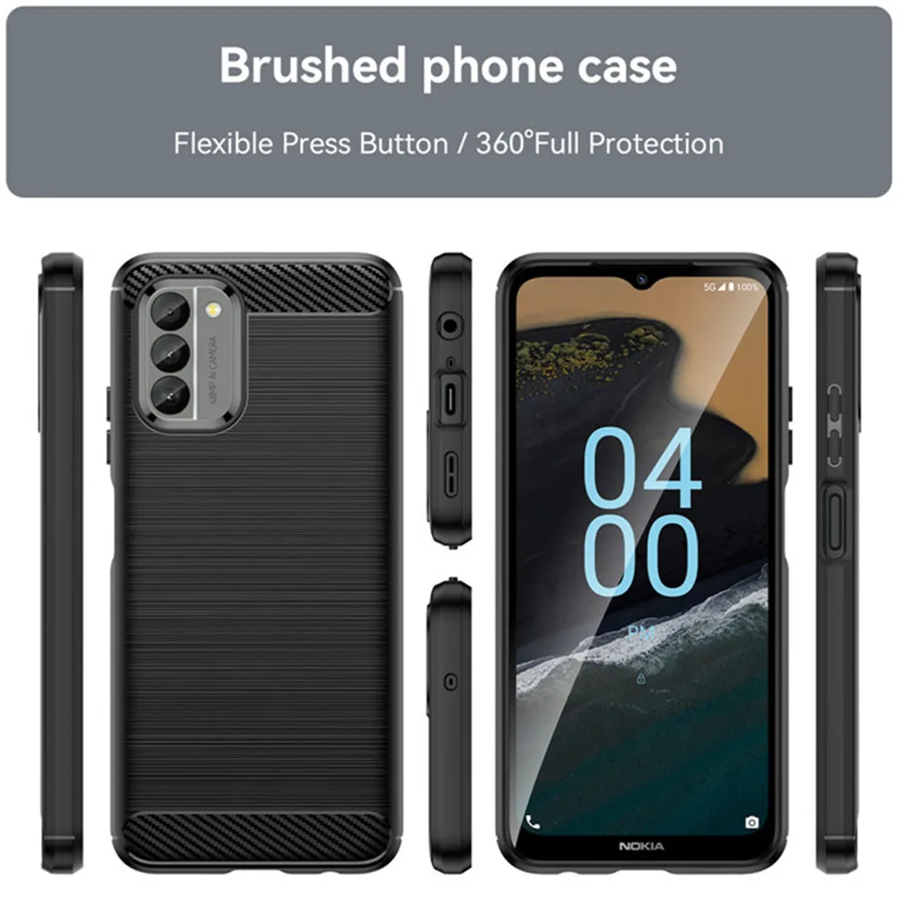 Чехол для Nokia G400 G60 X30 5G роскошный чехол из углеродного волокна полностью мягкий