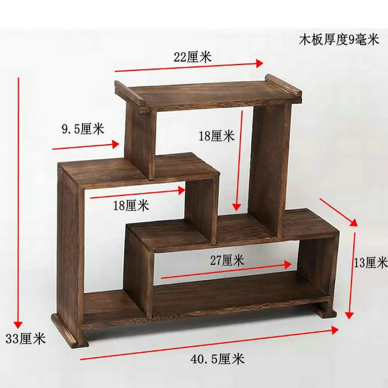 

Антикварная полка для чайного сервиза из вольфрамового дерева