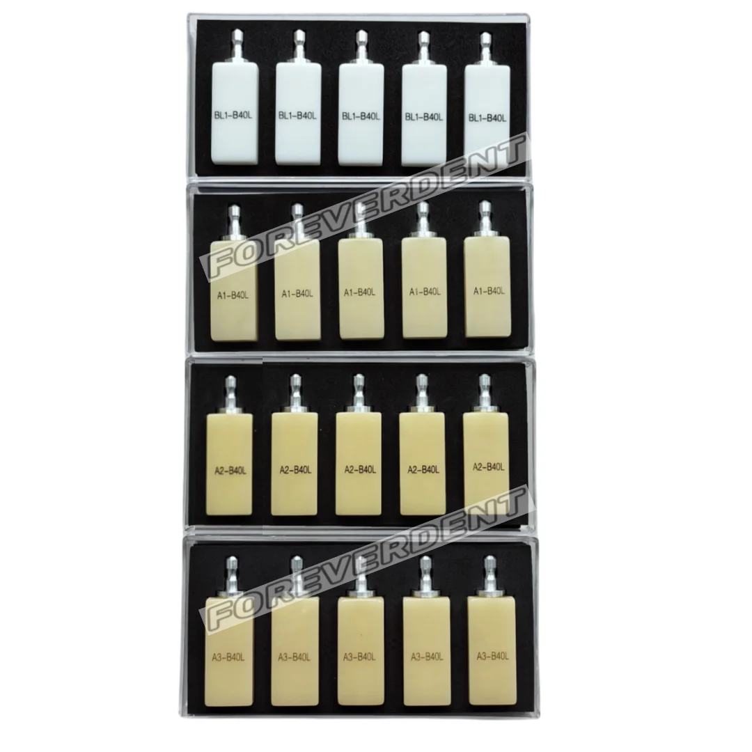 B40L стоматологические необжигающие блоки PMMA Sirona Cerec CAD CAM отбеленные A1 A2 A3 BL1 мост