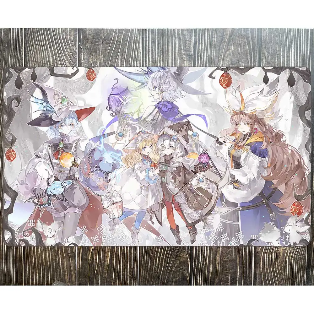 Фото YuGiOh Playmat Risette Asteria of the White Woods Card Pad YGO Mat TCG Yu-Gi-Oh Mat-27 №1