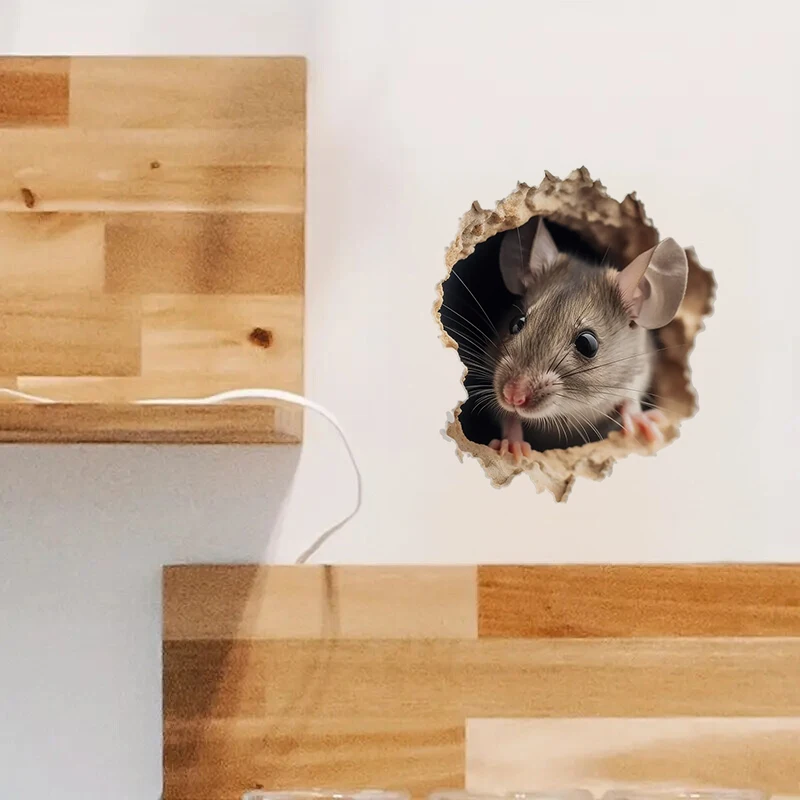 

3D наклейки на туалет с крысами