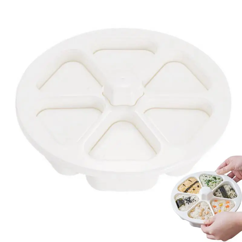 

Rice Ball Molds 6 In 1 Onigiri Mold Triangle Musubi Maker Able To Make Up To 6 Triangle Sushi At The Same Time Quickly For