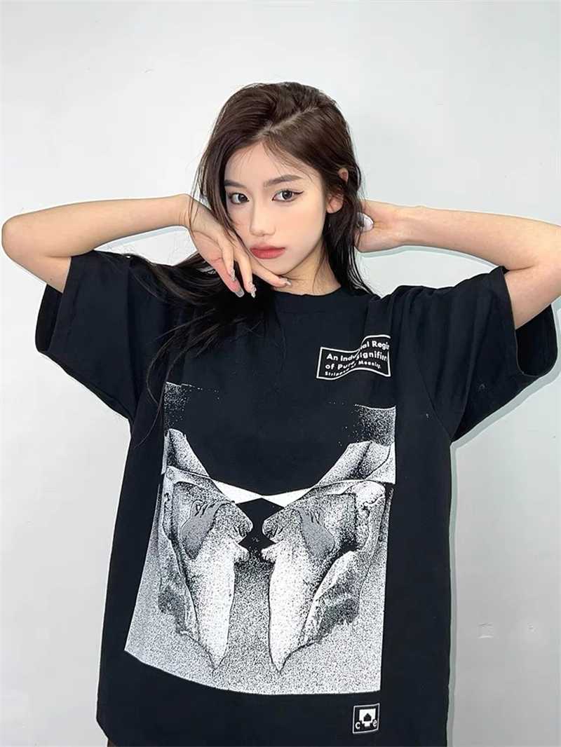 

Мужская и женская футболка с коротким рукавом, в стиле хип-хоп