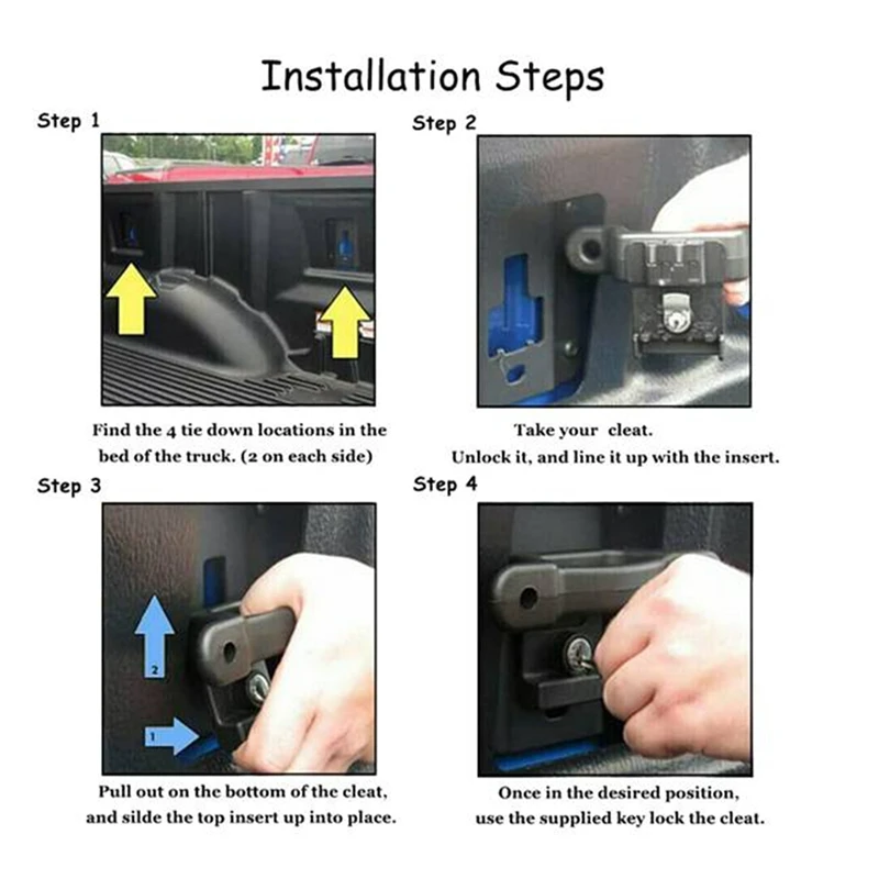 4X Для -Ford -F150 15-20 Комплект крепежных скоб для крепления кузова грузовика HL3Z99000A64A