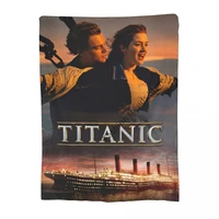 beautiful love titanic characters rose dewitt bukater and jack dawson bed blanket hiking picnic quilt bedspread fleece blanket