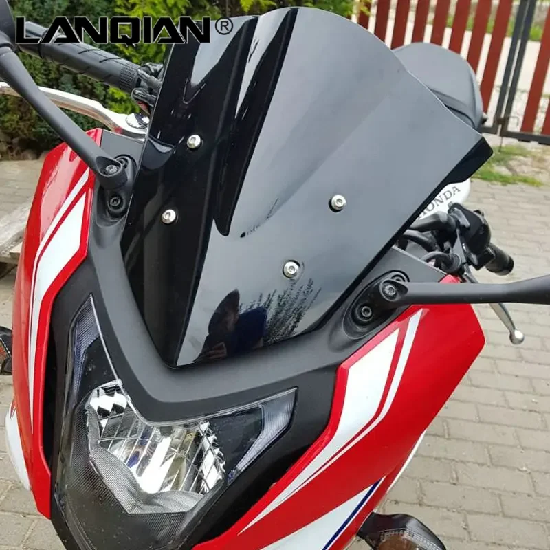 Фото Для Honda CBR650F CBR 650F CBR650 F 2014 2015 2016 2017 2018 лобовое стекло двойной пузырь ветровой экран дефлектор черный №3