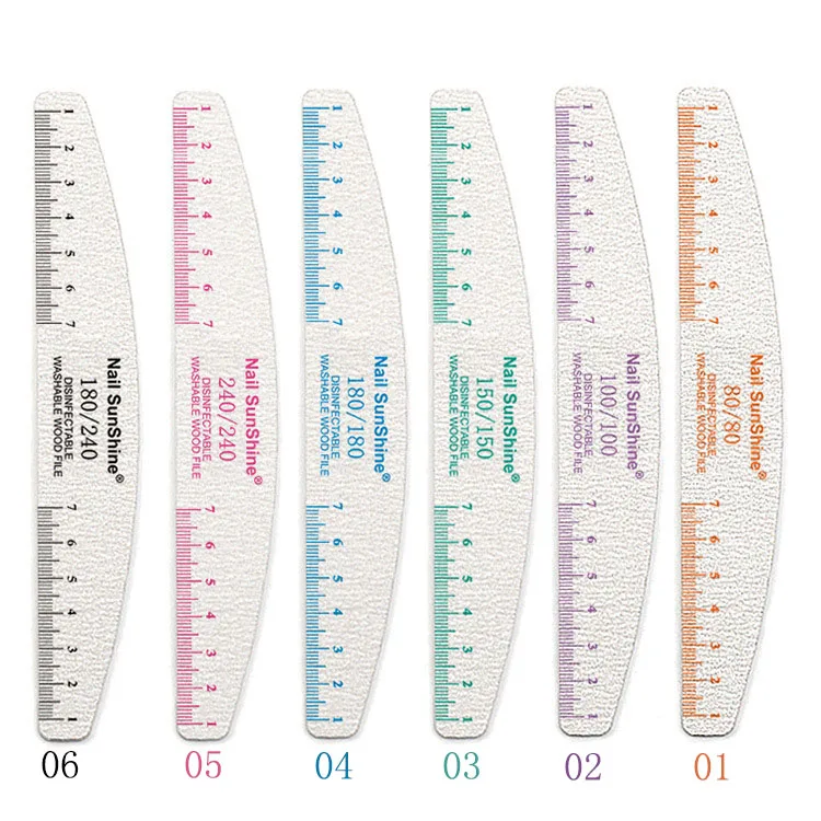 

7 Types Washable Nail Files Sanding Buffer Double Sided Nail Care Manicure Pedicure Professional Beauty Tools Nail Accessories