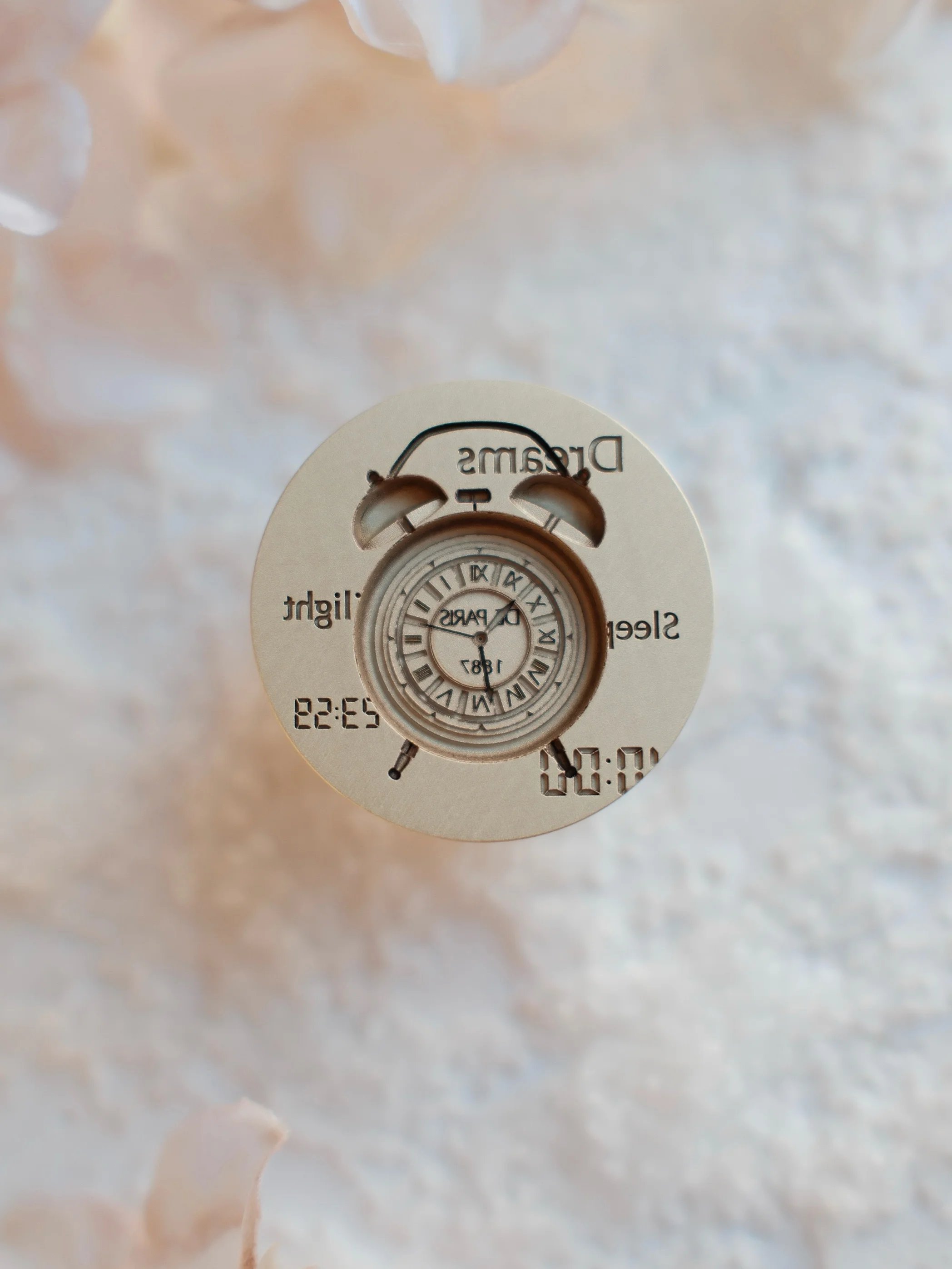 Печать огня медная печать головка винтажный будильник Сделай Сам штамп детская