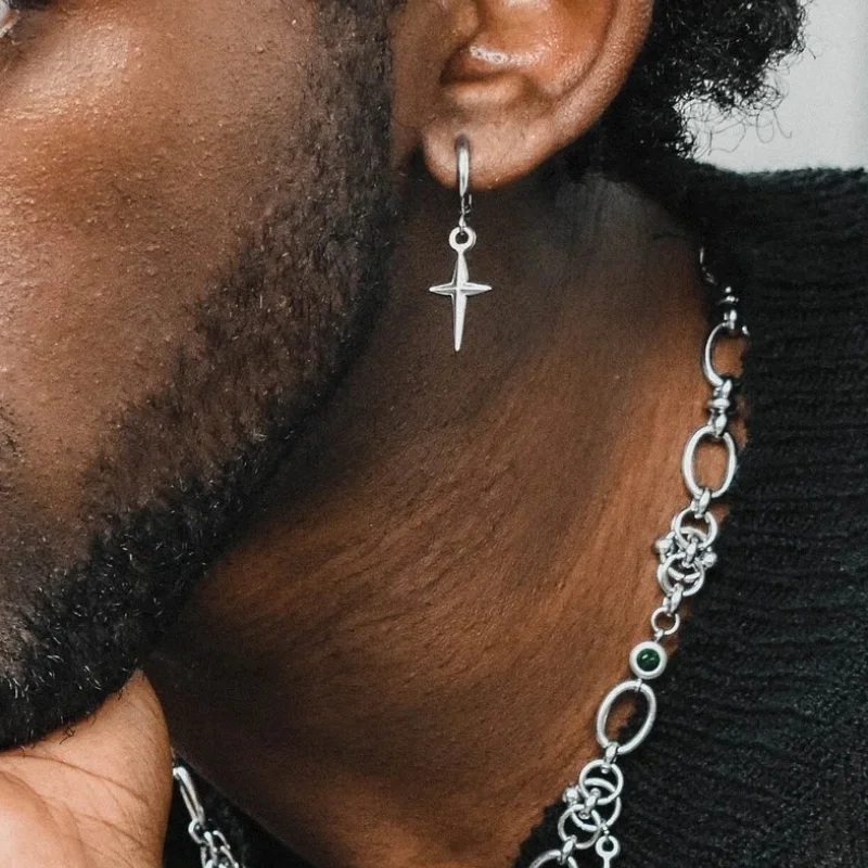 Серьги Y2K | Протиаллергенные авангардные серьги Star Cross без бронирования