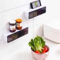 kitchen salt sugar condiment box wall mounted drawer type msg condiment storage box four compartments one household free punch