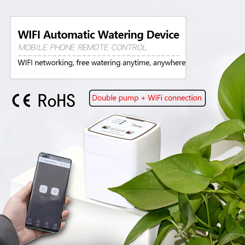 WIFI Smart Watering Device Garden Water Timer Controller System Garden Drip Irrigation Pipe Intelligent Automatic Watering Pump