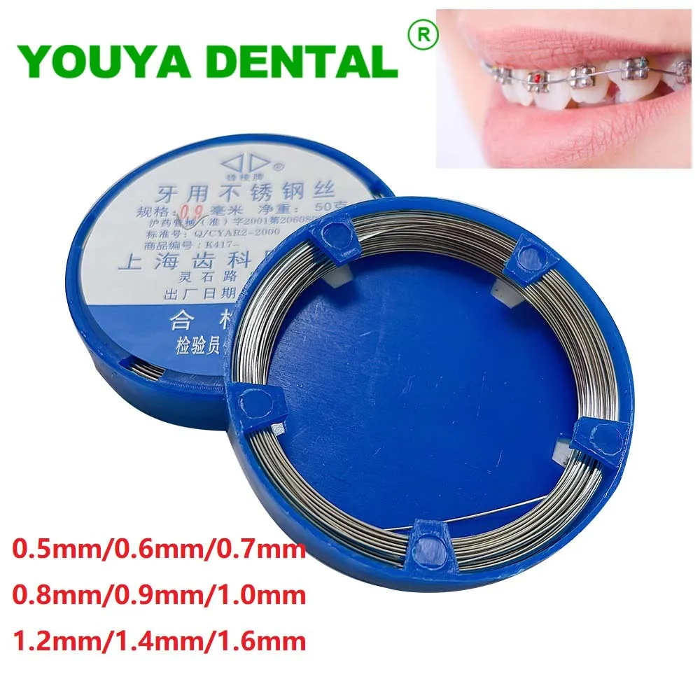 

1 Roll Dental Stainless Steel Wire Orthodontic Braces Arch Wire Dentist Teeth Surgical Instruments Dentistry Materials 0.5-1.6mm