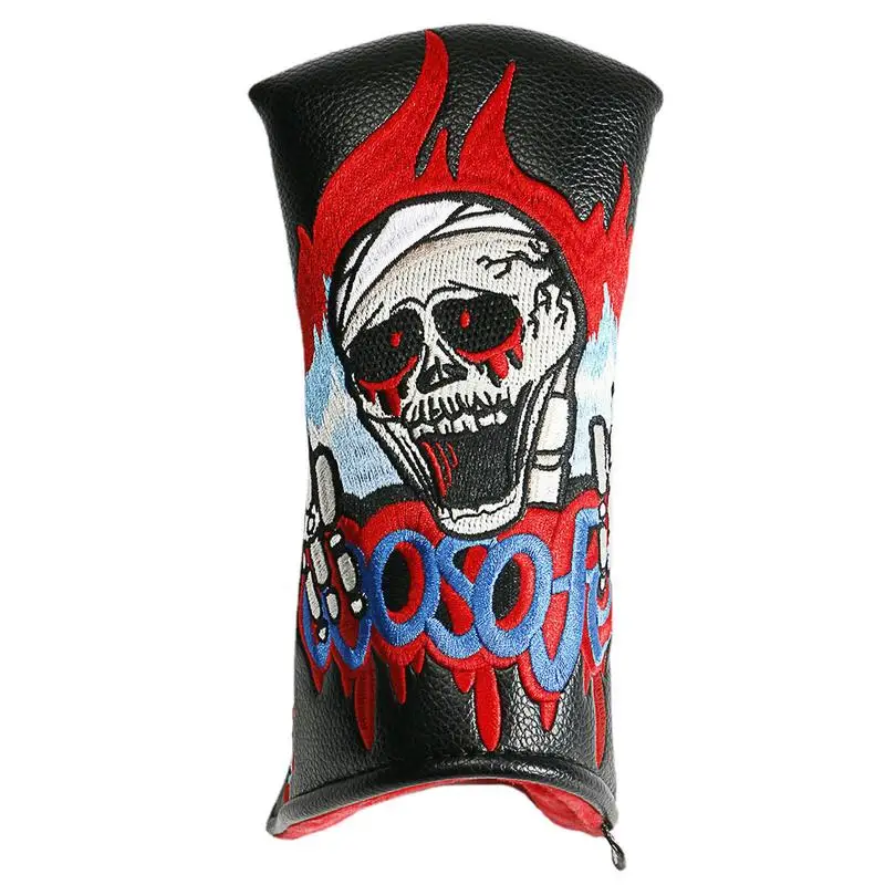 

Putter Cover Golf Putter Headcovers With Skull Embroidery Exquisite Sport Gifts With Handmade Skull Embroidery Design For Golf
