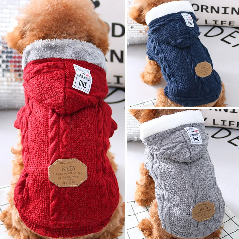 

Pet Sweater Winter Warm Dog Clothes Coat Thicken Pet Clothing For Chihuahua Costume Hoodies Clothes Jacket For Small Dogs