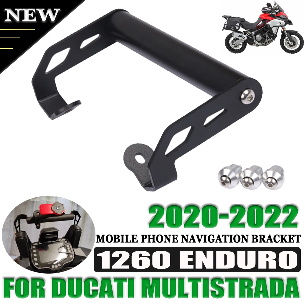 

For DUCATI MULTISTRADA 1260 ENDURO 2020 2021 Motorcycle Accessories Phone GPS Navigation Plate Bracket Stand Windshield Holder