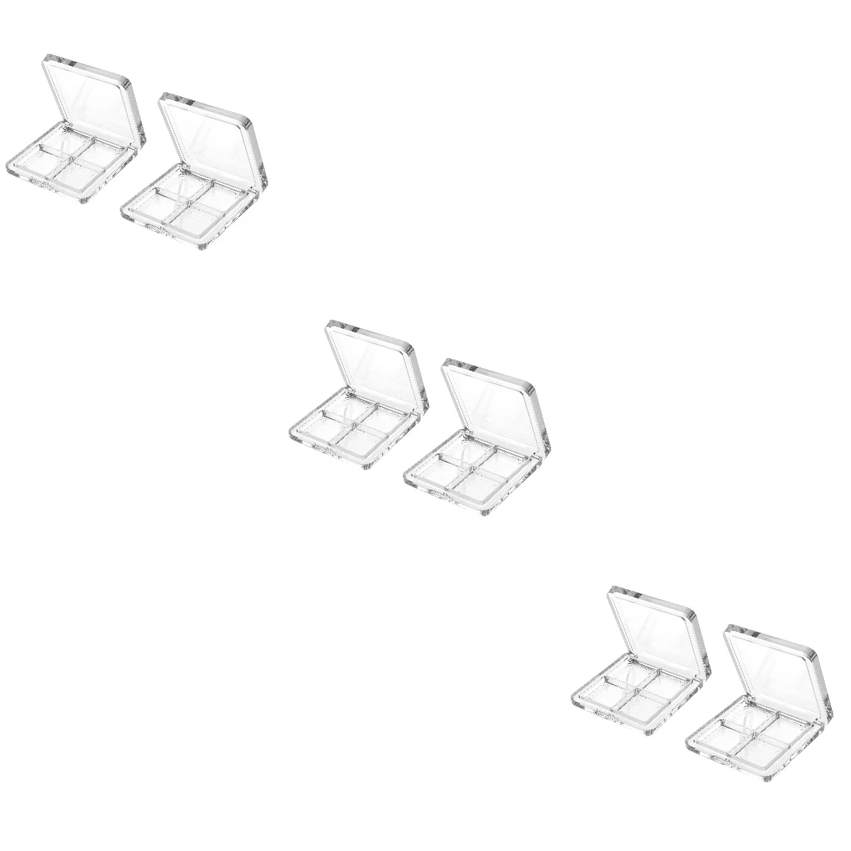 

3 шт., прозрачный контейнер для теней для век