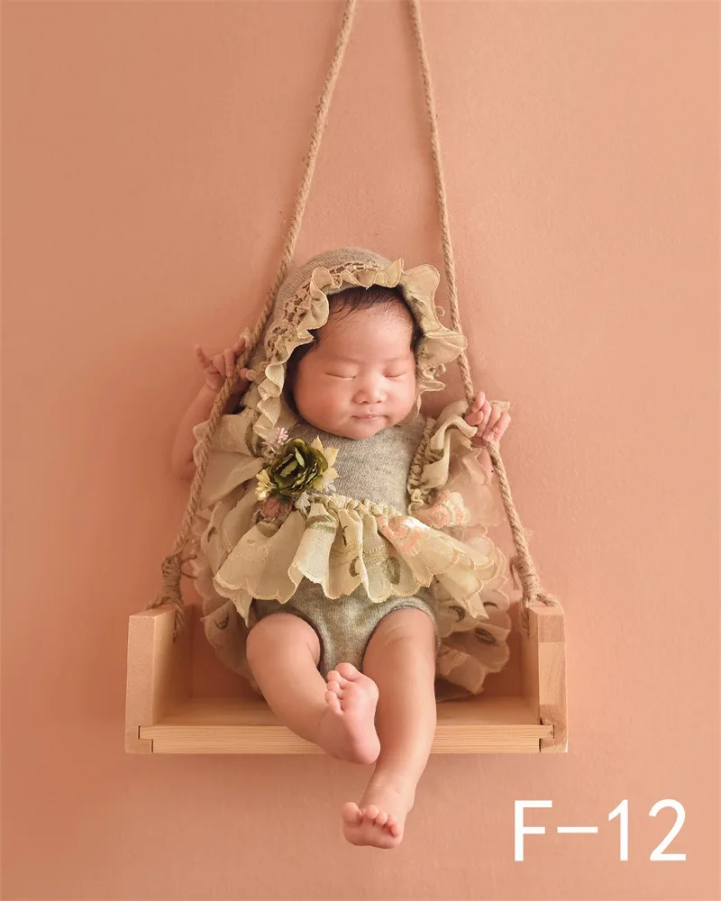 

Photography Props Pictures Swing Seats with Beautiful Flower Vine Baby Photo Studio Shoot Photo Studio Equipment