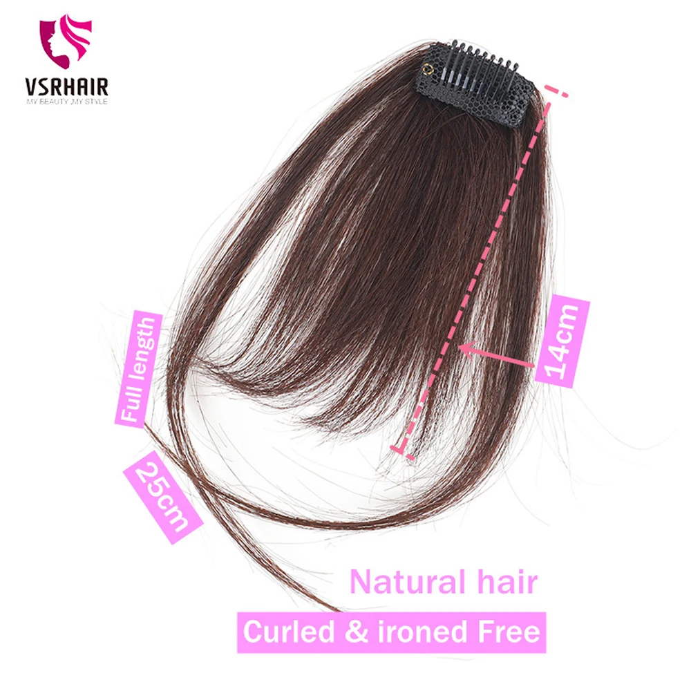 VSR Hair Bang светильник Weight One Piece Front Head Wig Человеческих Волос на зажимах On