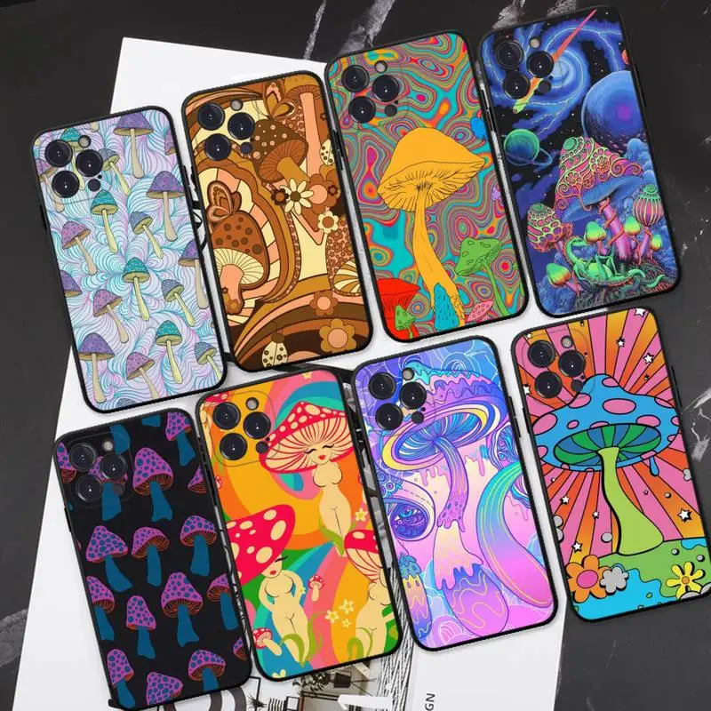 

Mushroom Phone Case For iPhone 14 11 12 13 Mini Pro XS Max Cover 6 7 8 Plus X XR SE 2020 Funda Shell