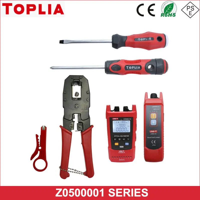 TOPLIA Z0500001 Series Telecommunications Repair Tool Network Crimping Pliers Utility Set Light All-in-one Machine Red Light Pen