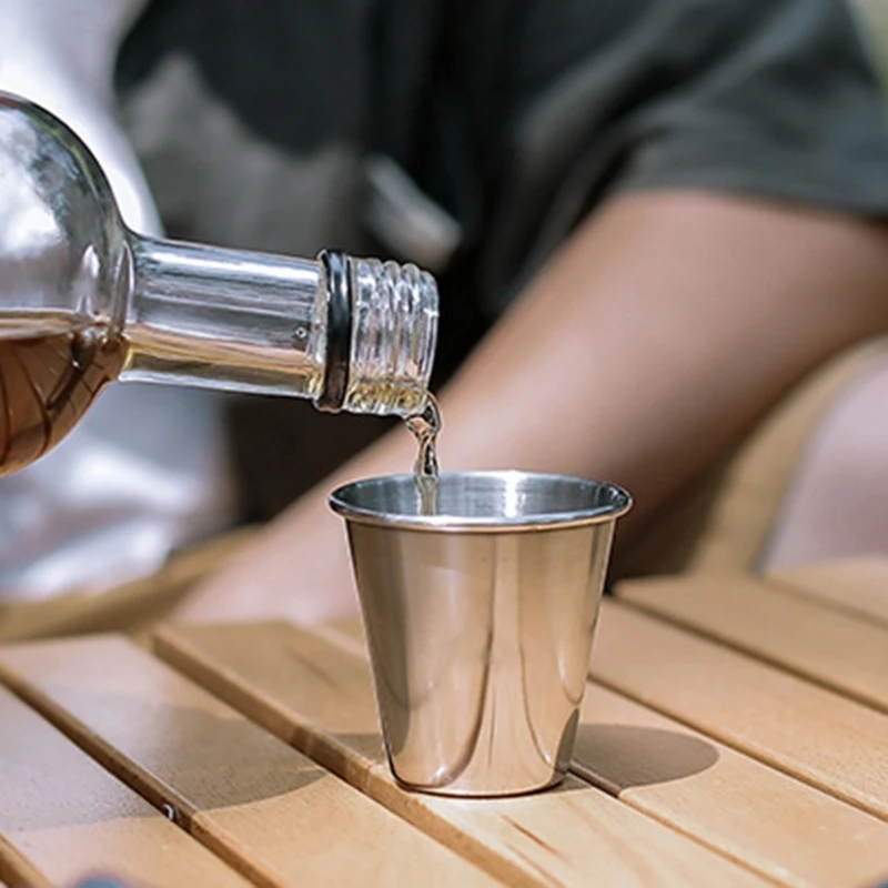 Кофейные кружки из нержавеющей стали на 80 мл с сумкой офисные чашки для воды