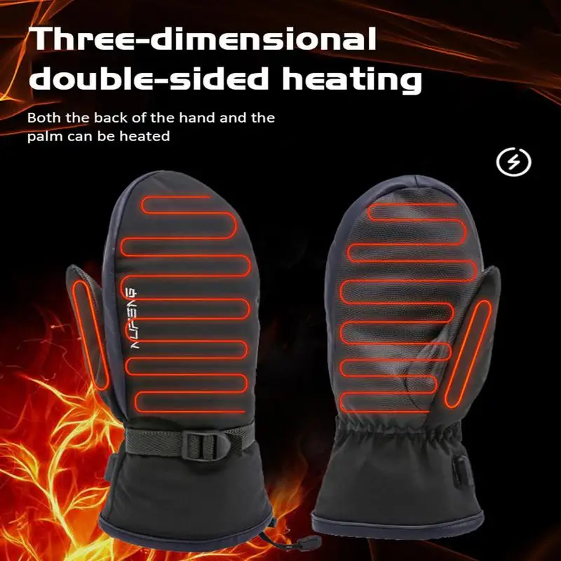 

Electric Heated Glove With Three-level Temperature Control Waterproof Heating Gloves For Cycling Hiking Skiing Outdoor Camping