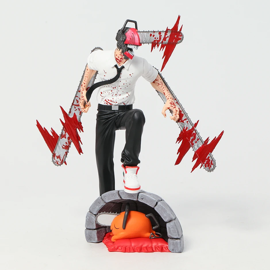 

Anime Figurine Doll Chainsaw Man GK Denji & Pochita PVC Figure Collection Toy Birthday Gift Model