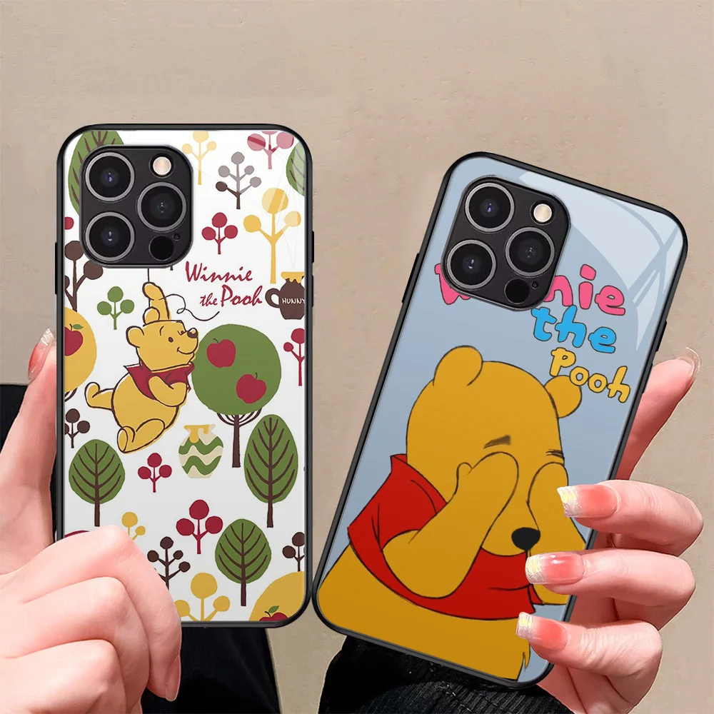 Чехол из закаленного стекла T-51 Winnie Pooh для Xiaomi POCO X6 C61 Redmi Note 9A 9 9C 9T 9S Pro Max 5G