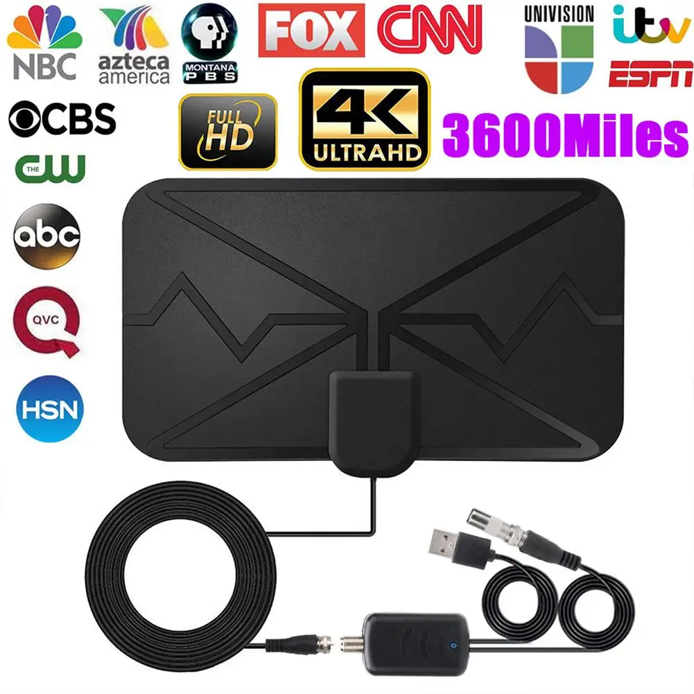 

3600 Miles Hd Digital TV Antenna Indoor DVB-T2 HDTV Amplified Signal Booster Receiver 4k 1080P TV Antenna