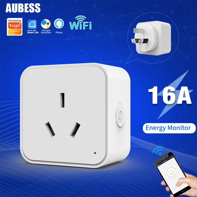 

AU 16A Smart Plug Wifi Smart Socket Energy Monitor Timing Function Smart Life APP Remote Control Works With Alexa Google Home