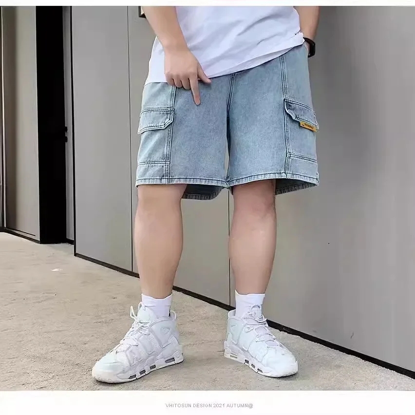 Летние серые джинсы. Мужские прямые брюки свободного кроя. Тяжелые штаны.