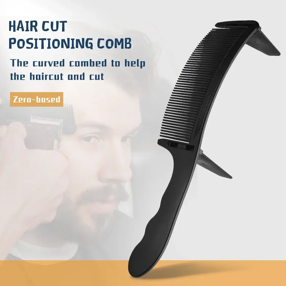 

Anti-static Curved Positioning Hair Clipper Professional Cutting Comb Barber Flat Top Comb Salon Styling Comb Hairdressing Brush