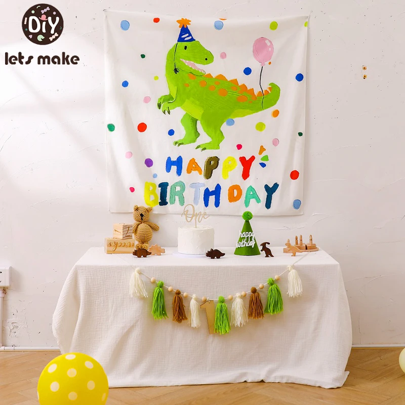 Детский баннер с бахромой на день рождения