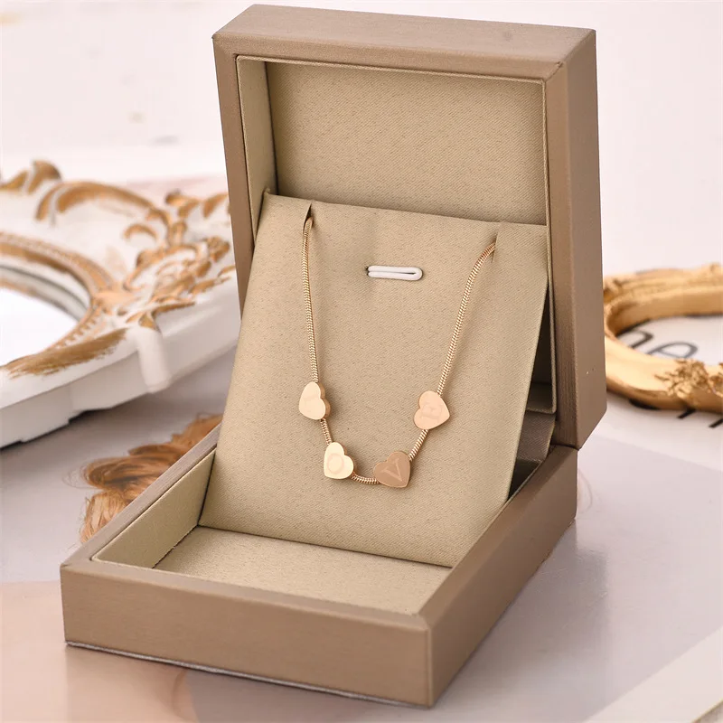 

Stainless Steel Snake Bone Chain Necklace Women RoseGold Heart Letter LOVE Pendant Chokers Necklaces Popular Jewelry for Couple