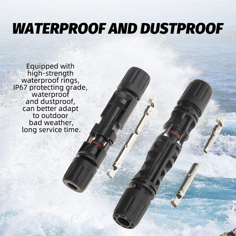

1000VDC 1500VDC Solar Connector Male Female Solar Panel Branch Connectors for PV Cable 2.5/4/6mm2