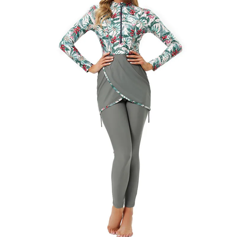 

Muslim Swimwear Islamic Swimsuit Women Burkini Musulmane Maillot De Main Femme Full Cover High Quality Design Fashion Set