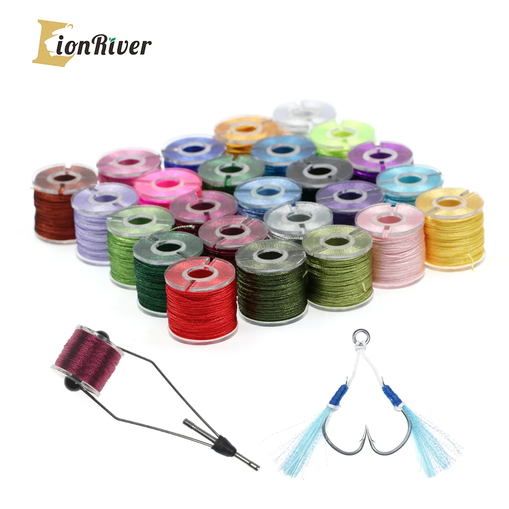 

LIONRIVER Fishhook Binding 3 Strands 300D Threads Saltwater Fishing Slow Jigging Hooks Assist Line Fishing Lure Tying Threads