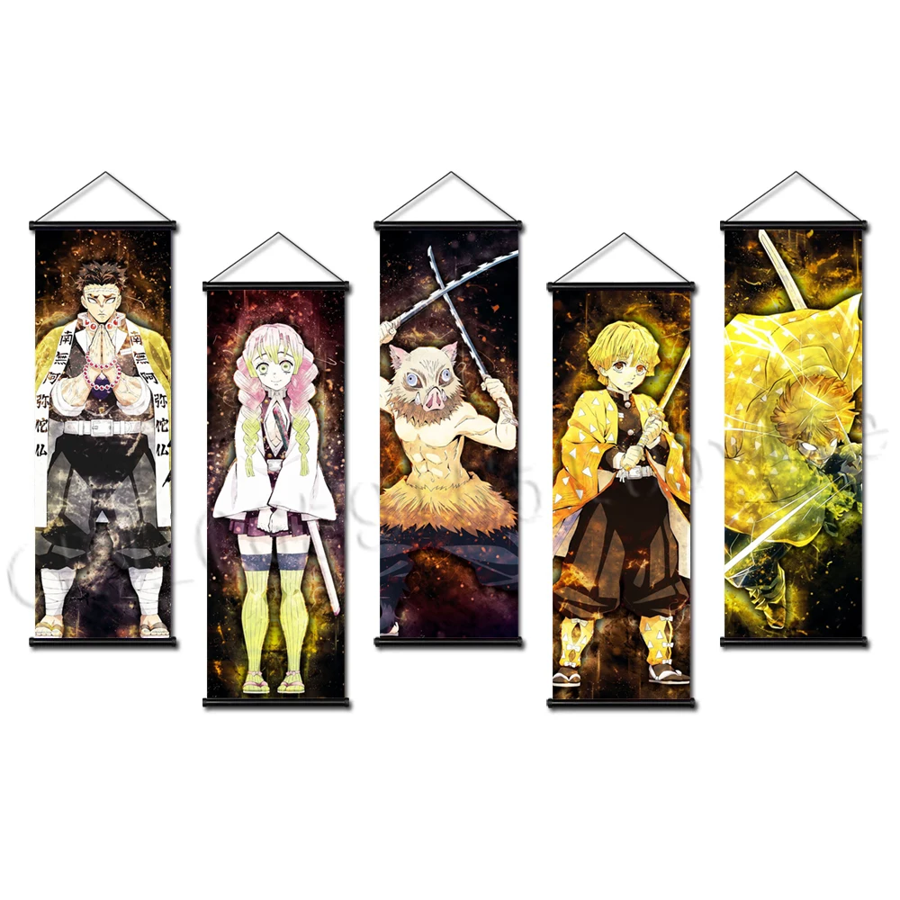

Demon Slayer Posters Canvas Paintings Agatsuma Zenitsu Modular Picture Hanging Scrolls Wall Art Prints Home Cuadros Decorative