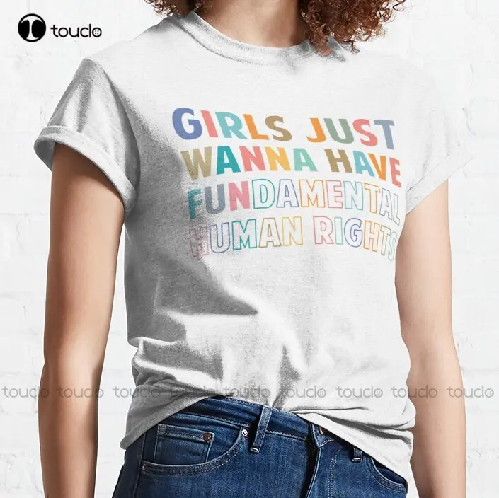 

Girls Just Wanna Have Fundamental Rights Feminist Roe V Wade Pro Choice Abortion Reproductive Rights T-Shirt Ruth Bader Ginsburg
