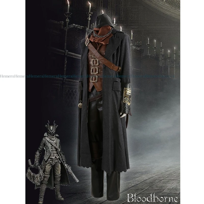 Cos аниме игры роли Gehrman Bloodborne Huntsman костюмы для косплея мужчин и женщин полный